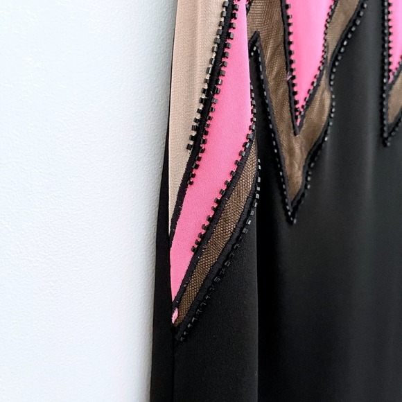 Emilio Pucci Pre Fall 2015 RTW Lightning bolt Gown Maxi Dress Long Sleeve Mesh - Picture 8 of 14